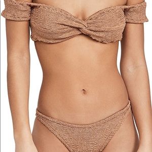 Hunza G Brigitte two piece bikini set off shoulder